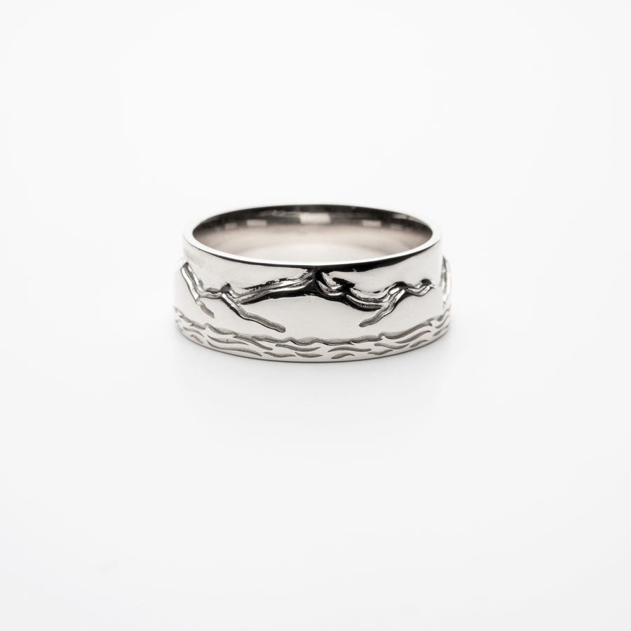 The Shadowed Mountain Ring - 14K White Gold