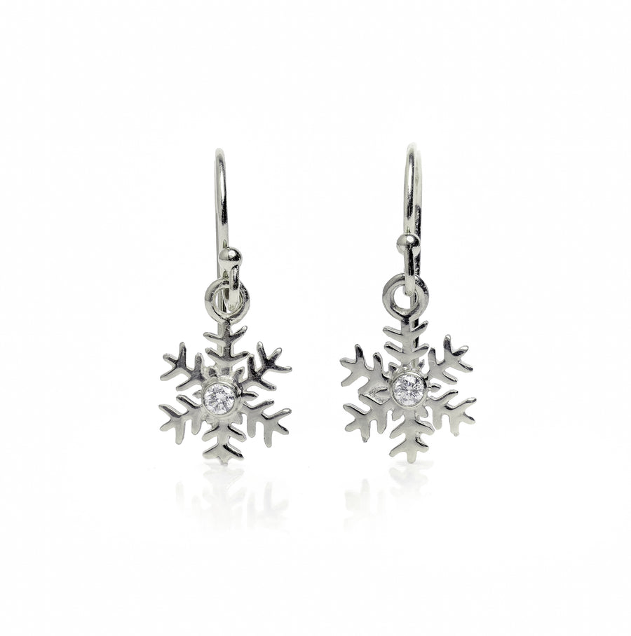 Snowflake Dangle - 14K White Gold